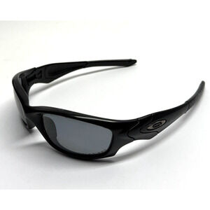 Vintage 90s Oakley Sunglasses Straight Jacket Matte Black w/Polarized Lens